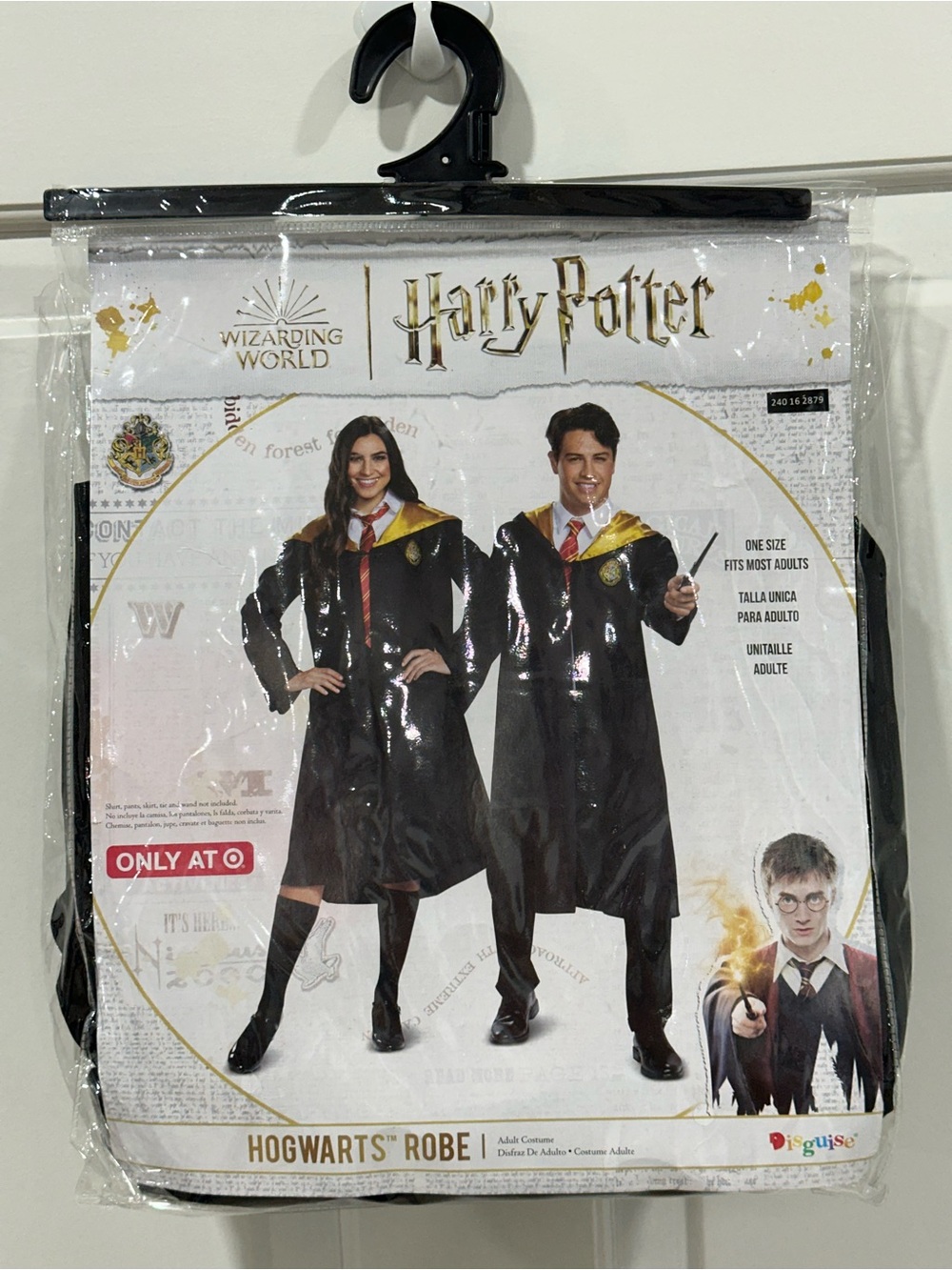 Disguise Harry Potter Hogwarts Robe in Black with Gold Trim
